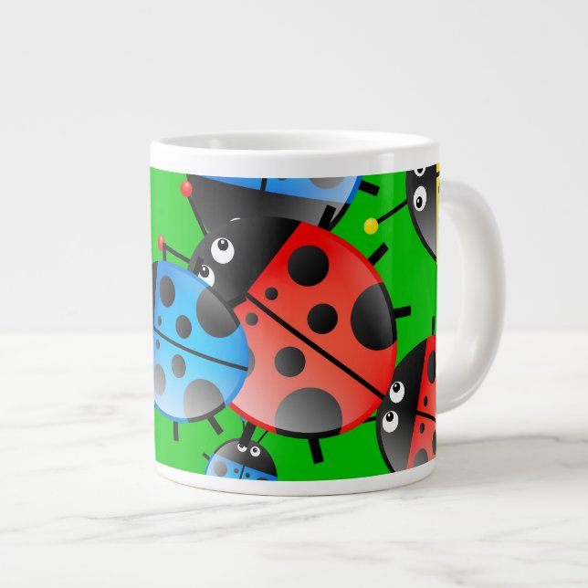 Caneca De Café Grande Wallpaper Ladybug (Frente Esquerda)