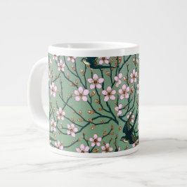 Caneca De Café Grande Walter Crane - Swallows and Almond Blossoms Mug