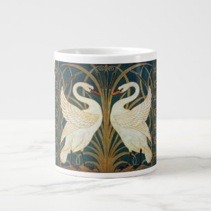 Caneca De Café Grande Walter Crane Swan, Rush E Iris Art Nouveau