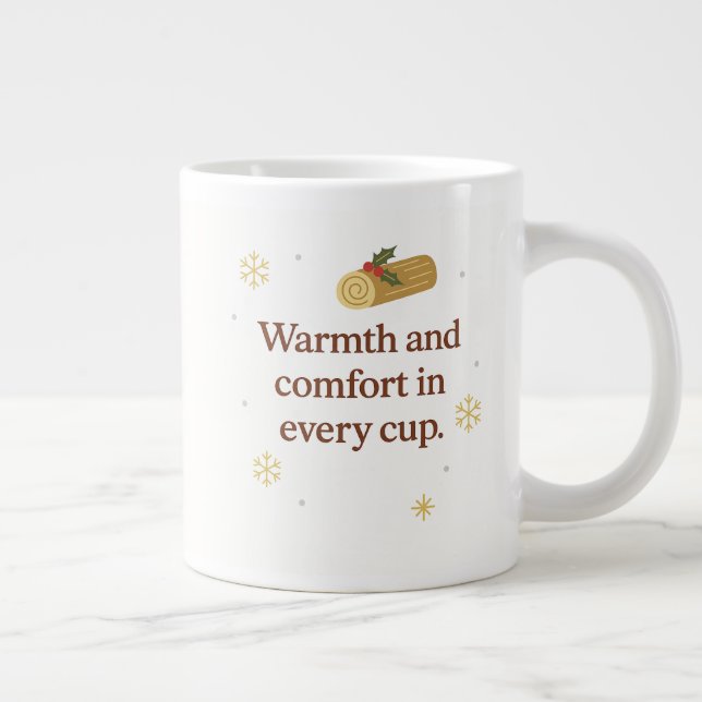 Caneca De Café Grande Warmth and Comfort | Cozy Christmas Mug  (Direita)