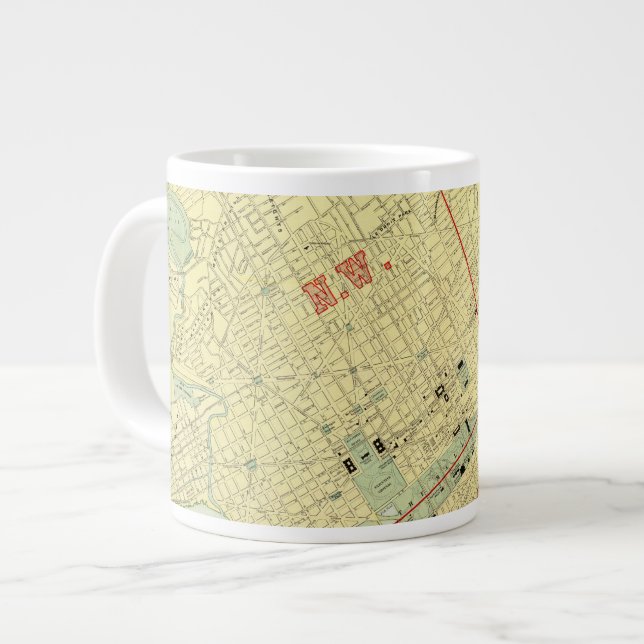 Caneca De Café Grande Washington, DC (Frente Esquerda)