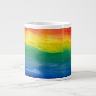 Caneca De Café Grande Watercolor Rainbow Big Mug