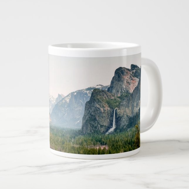 Caneca De Café Grande Waterfalls | Yosemite Valley National Park (Frente Esquerda)