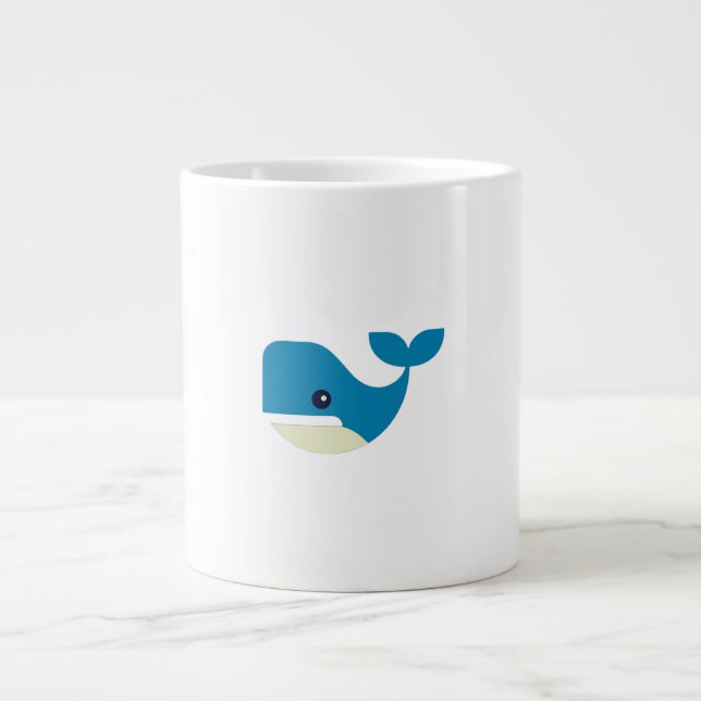 Caneca De Café Grande Whale, Humpback, Mammal (Frente)