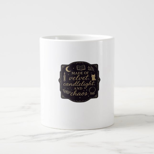 Caneca De Café Grande Whimsigoth Fantasy Mystical Forests, Luas e Magia (Frente)