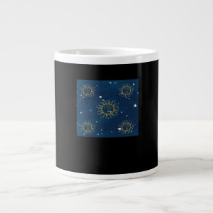 Caneca De Café Grande Whimsigoth Night Sky Sun Moon Witchy Classig
