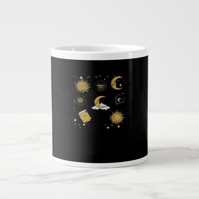 Caneca De Café Grande Whimsigoth Sun Moon Witchy Classic (Frente)
