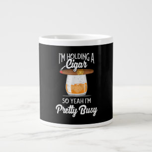 Caneca De Café Grande Whiskey estou segurando charuto então estou Bonit