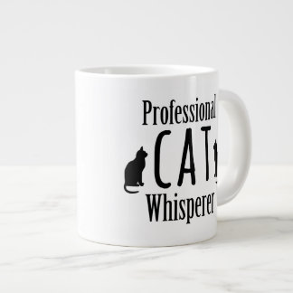 Caneca De Café Grande Whisperer profissional de gatos