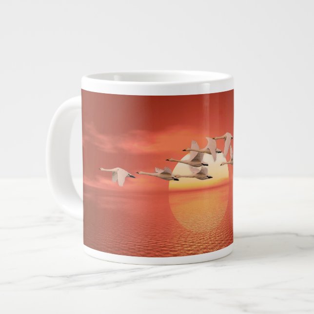 Caneca De Café Grande Whoper Swans (Frente Esquerda)