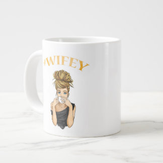 Caneca De Café Grande #Wifey / #Fiance Mugs