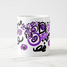 Caneca De Café Grande Wild Purple Peacock