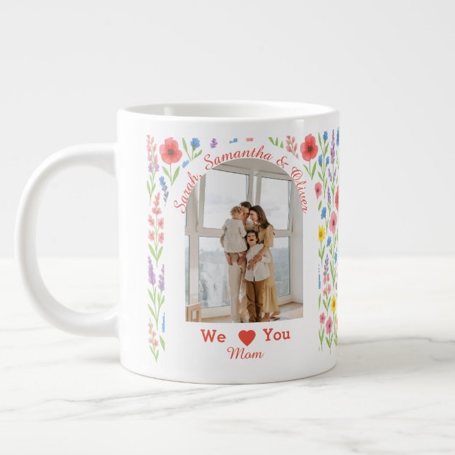 Caneca De Café Grande Wildflower Mug - 'We Love You Mãe' - Foto Personal (Esquerda)