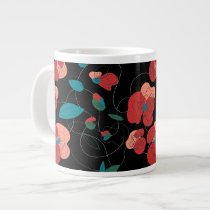 Caneca De Café Grande Wildflower Wonderland Fluxos estilizados