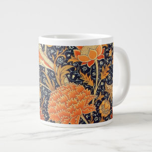 Caneca De Café Grande William Morris Cray Arte Floral Nouveau Padrão