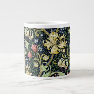 Caneca De Café Grande William Morris Ouro Lily Floral Patterno
