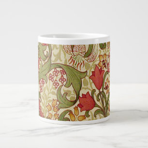 Caneca De Café Grande William Morris Ouro Lily Floral Patterno
