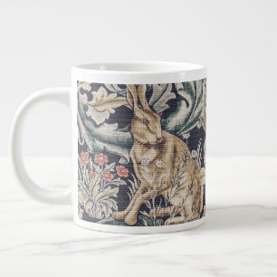 Caneca De Café Grande William Morris Vintage Forest Rabbit Floral