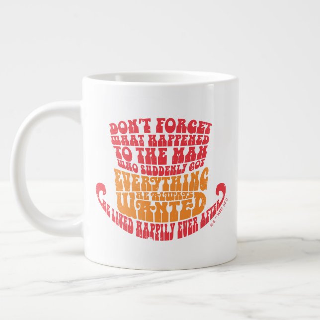 Caneca De Café Grande Willy Wonka Hat Typografia (Esquerda)