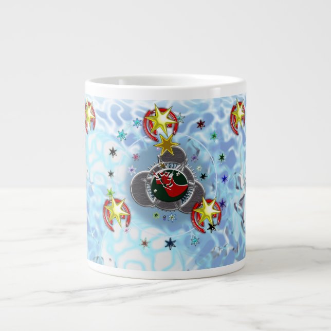 Caneca De Café Grande Wind Santa Claus Sock (Frente)