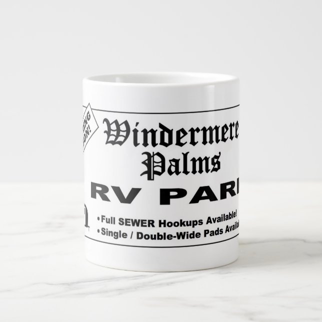 Caneca De Café Grande Windermere Palms RV Park Coffee Mug (Frente)