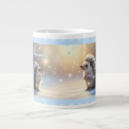 Caneca De Café Grande Winter Hedgehog Mug – Cute Snowflake