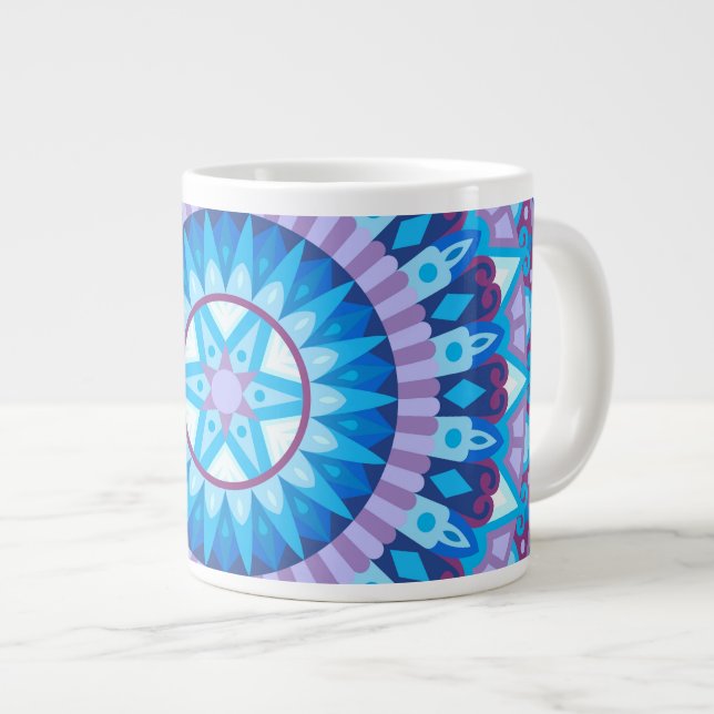Caneca De Café Grande Winter Mandala (Frente Esquerda)