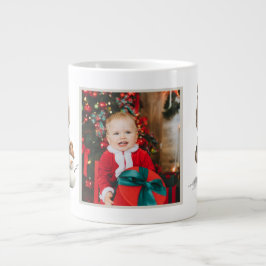 Caneca De Café Grande Winter Penguin with Snowman Design