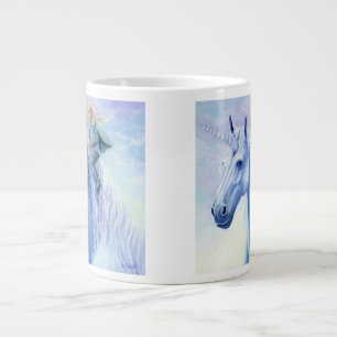 Caneca De Café Grande Winter Unicorn Elf Rider