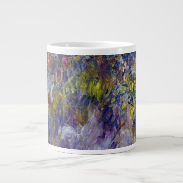 Caneca De Café Grande Wisteria (metade esquerda) por Claude Monet (Frente)