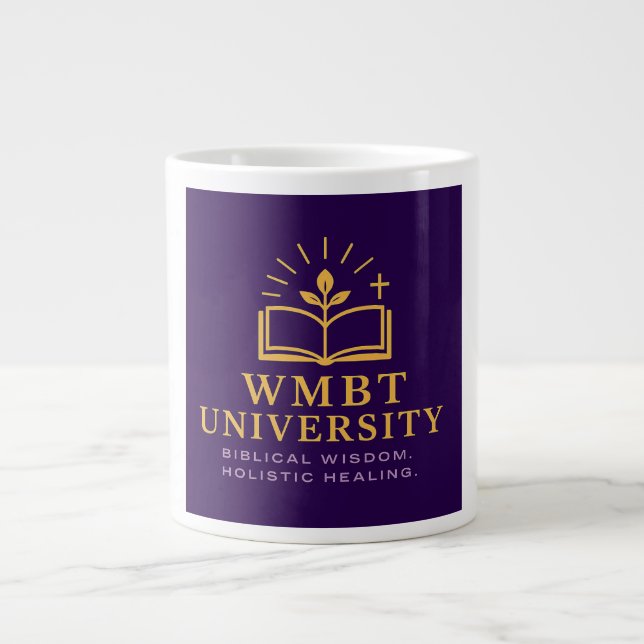 Caneca De Café Grande WMBT University  Business & Health (Frente)