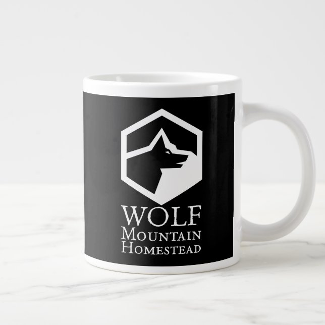 Caneca De Café Grande Wolf Mountain Homestead (Direita)