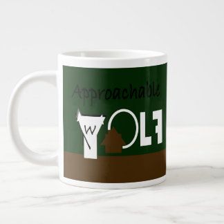 Caneca De Café Grande Wolf Mug Ft Aproximável masculino. Gráficos por J.