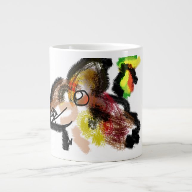 Caneca De Café Grande Wolf outono (Frente)