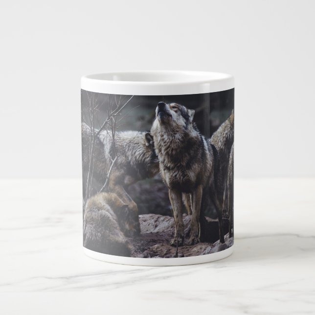 Caneca De Café Grande Wolf Pack (Frente)