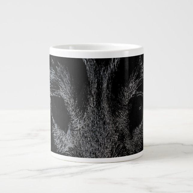 Caneca De Café Grande Wolf Pup Café Mug Cachorro Selvagem Cachorros Jumb (Frente)