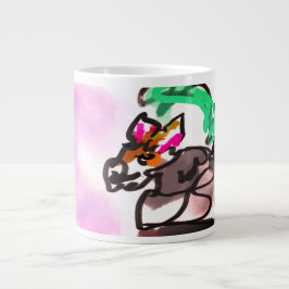 Caneca De Café Grande Wolf run in autumn