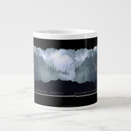 Caneca De Café Grande Wolf Spirit & Mountain Jumbo Soup & Coffee Mug