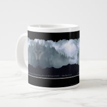 Wolf Spirit & Mountain Jumbo Soup & Coffee Mug