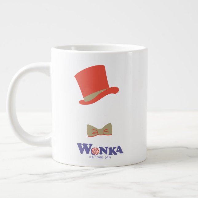 Caneca De Café Grande Wonka Top Hat e Arco Tie (Esquerda)