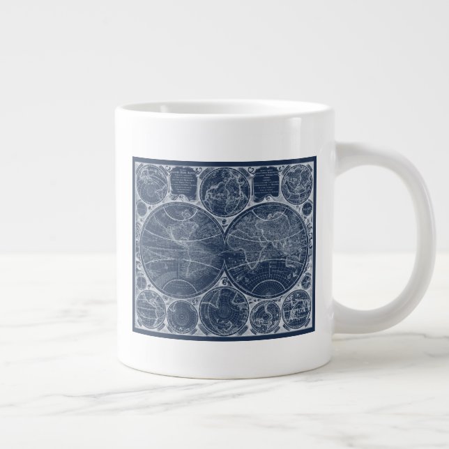 Caneca De Café Grande World Globals Blueprint (Direita)