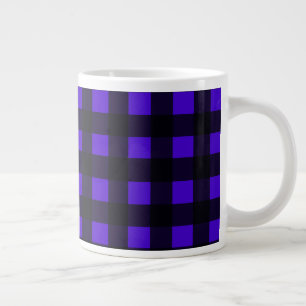 Caneca De Café Grande Xadrez Grande de Buffalo Azul