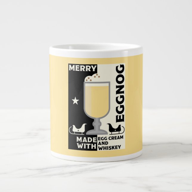 Caneca De Café Grande Xmas Eggnog Punch (Frente)