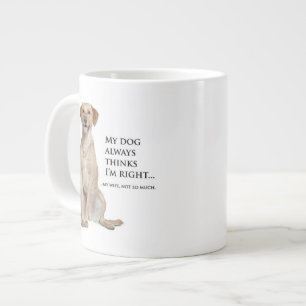 Caneca De Café Grande Yellow Lab v. Wife Jumbo Mug