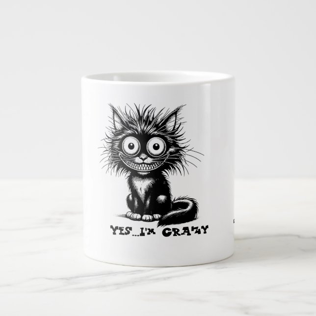 Caneca De Café Grande Yes....I'm crazy (Frente)