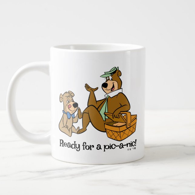 Caneca De Café Grande Yogi Bear e Boo Picnic Snack (Esquerda)