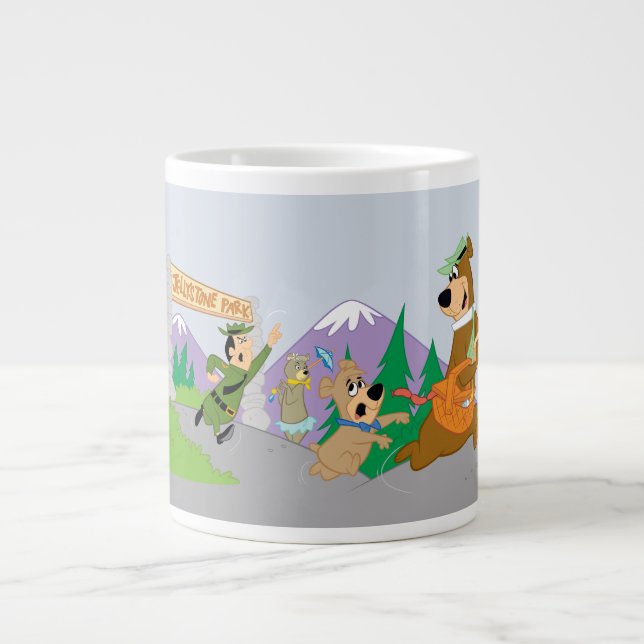 Caneca De Café Grande Yogi Bear's Excelente Picnic Basket Escape (Frente)