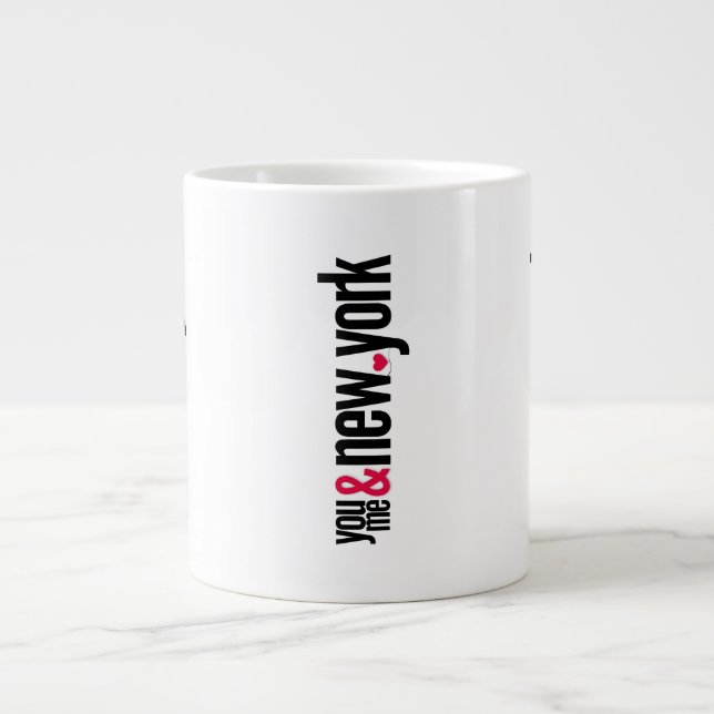 Caneca De Café Grande You Me & New York Jumbo Specialty Mug Couple Gift (Frente)