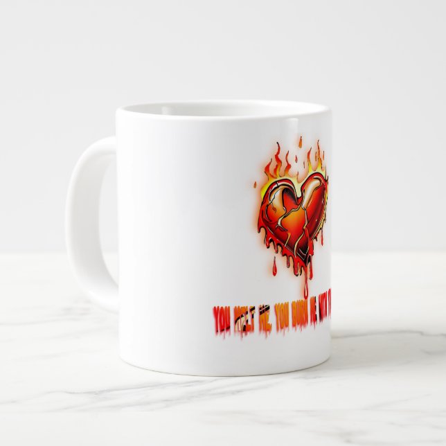 Caneca De Café Grande you melt me, you burn me with your love (Frente Esquerda)