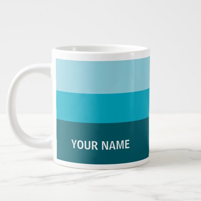 Caneca De Café Grande Your Name Here Customized Simple Stylish Coffee  (Esquerda)